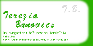terezia banovics business card